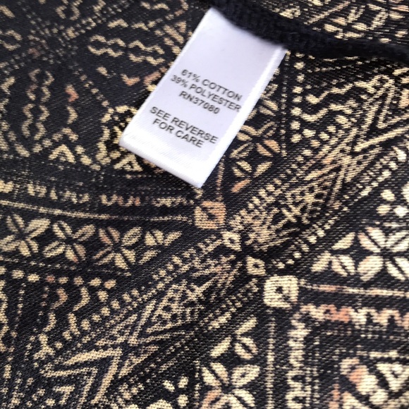 Cato Navy Blue Thin Soft Tribal Print Tank Top S - Picture 6 of 8